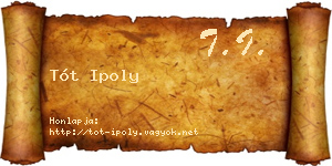 Tót Ipoly névjegykártya
